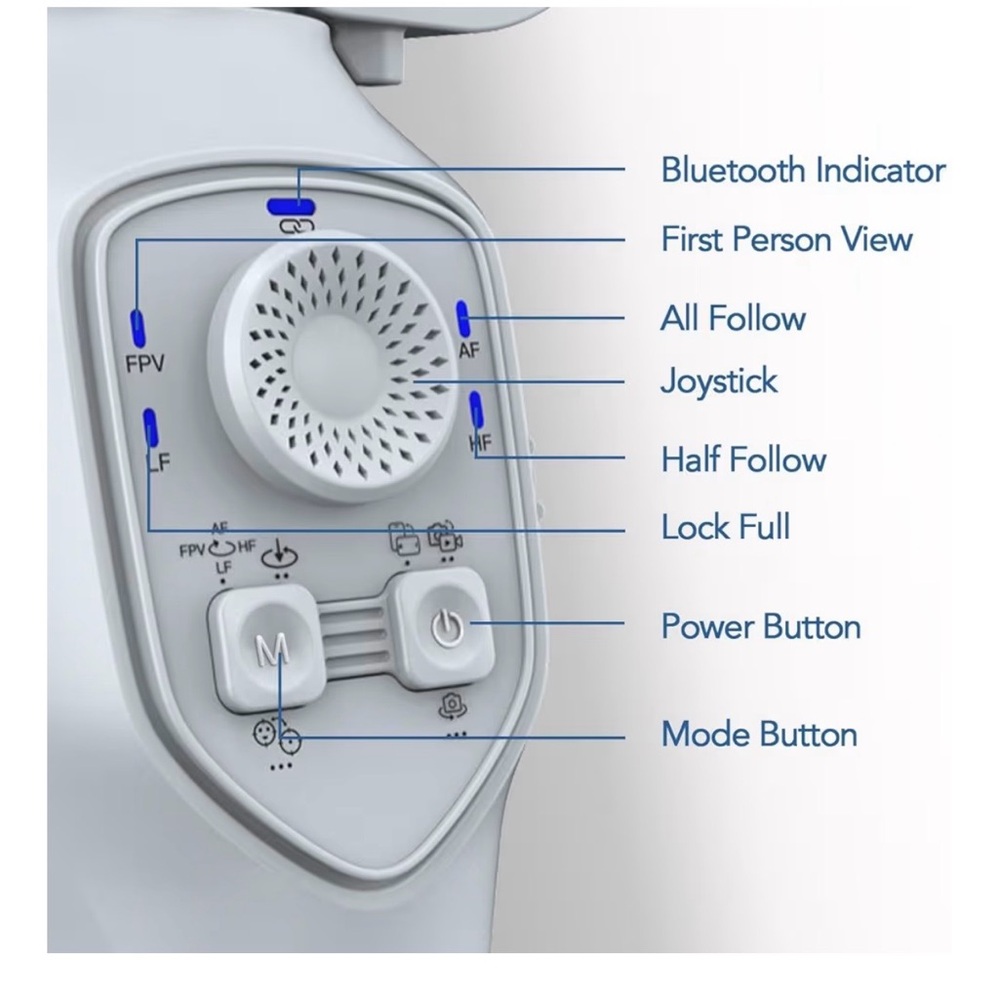 White Smartphone Gimbal with Control Panel - Picture 4 of 7